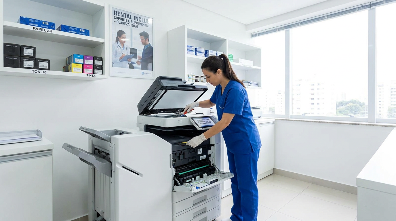 Aluguel de impressora com manutenção e gestão de insumos