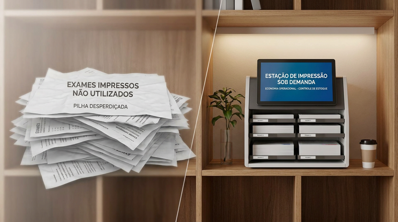 Operação organizada para reduzir custo de impressão de exames