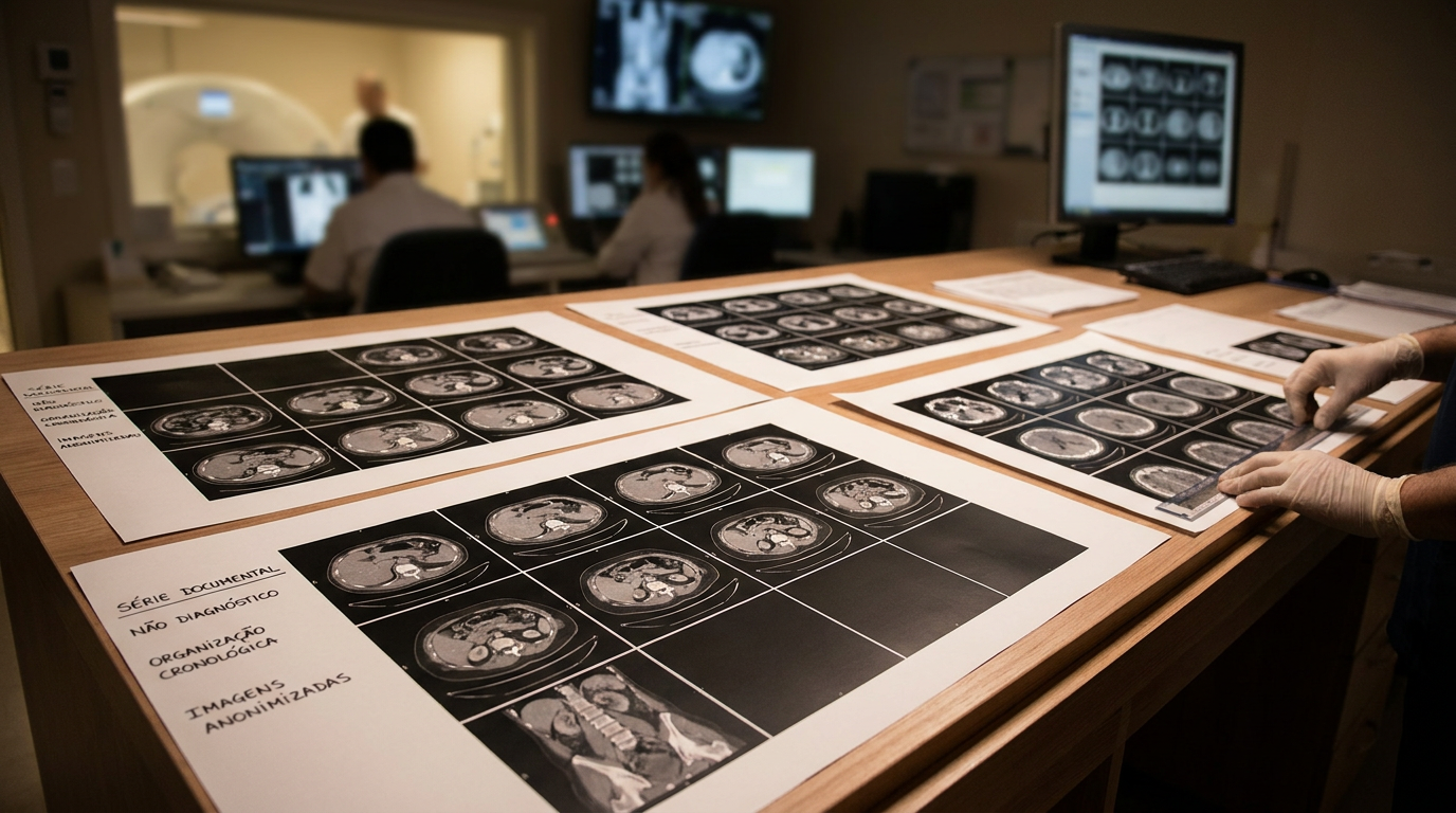 Saída documental e fluxo de impressão de tomografia
